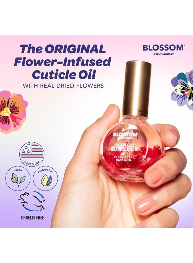 Blossom زيت الجلد المحيط للأظافر، مرطب، مغذي، زيت أظافر معطر للعناية بالجلد المحيط، معزّز بأزهار حقيقية، مصنوع في الولايات المتحدة، 0.5 أونصة سائلة، لافندر - Image 3