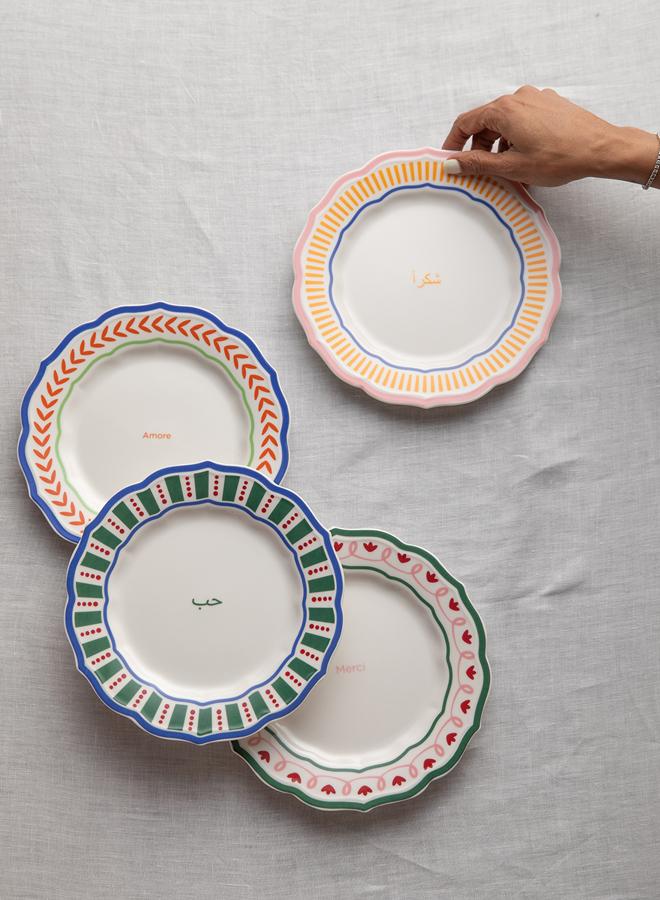 Curate Home Shukran Plates - Porcelain - Set of 4 - Image 1