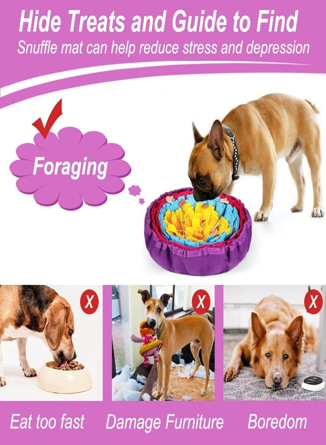 Vivifying Snuffle Mat for Dogs, Adjustable Dog Puzzle Toys Sniff Mat for All Breeds Dogs, Interactive Enrichment Toys for Slow Eating and Mental Stimulation (Yellow Blue Purple) - Image 4