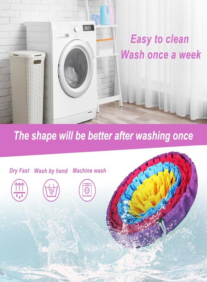 Vivifying Snuffle Mat for Dogs, Adjustable Dog Puzzle Toys Sniff Mat for All Breeds Dogs, Interactive Enrichment Toys for Slow Eating and Mental Stimulation (Yellow Blue Purple) - Image 5