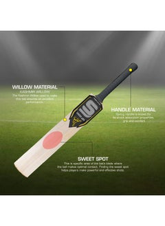 STRAUSS Strauss Underarm Cricket Bat | Kashmir Willow | Cricket Bat with Grip for Gully Cricket & Tournament Match | Standard Tennis Ball Bat for Cricket | Size: Short Handle (1150-1250 Grams)  - Image 2