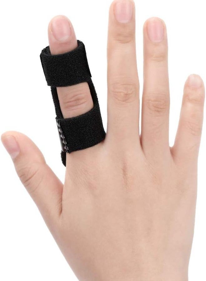 جبيرة إصبع الزناد، دعامة إصبع الماليت لعلاج الإصبع المكسور، دعم قابل للتعديل من الألمنيوم لتثبيت المفاصل، دعامة لعلاج تصلب الأصابع وآلام المفاصل، علاج التهاب المفاصل السوداء. - Image 1