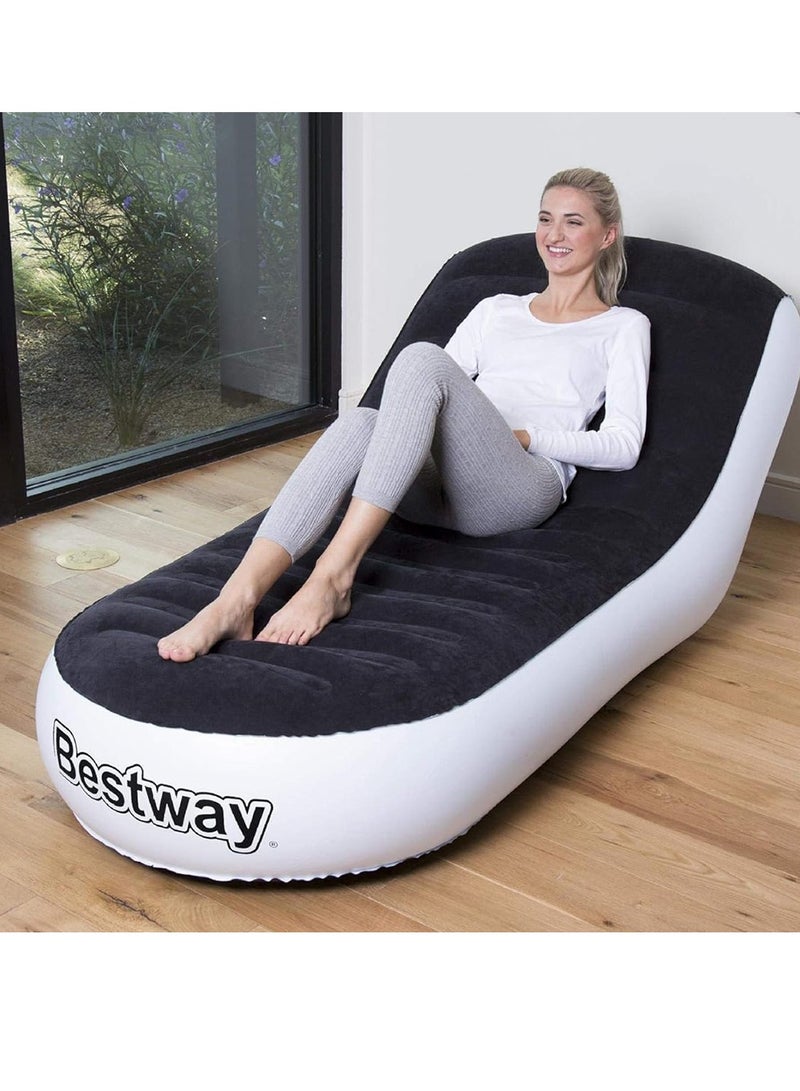 Bestway Inflatable Chaise Lounge Chair 1.65m x 84cm x 79cm / 65" x 33" x 31", Bestway Soft Top Air Lounge Chair - Image 3