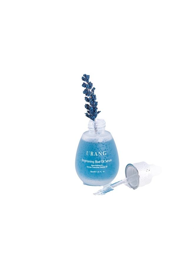 URANG Blue Oil Serum | Vegan Natural Deep Moisturizer Supports Shine & Vibrancy For Dull Skin | For All Skin Types Oily, Dry & Sensitive | Natural Skin Care | 1.01 Fl oz - Image 1