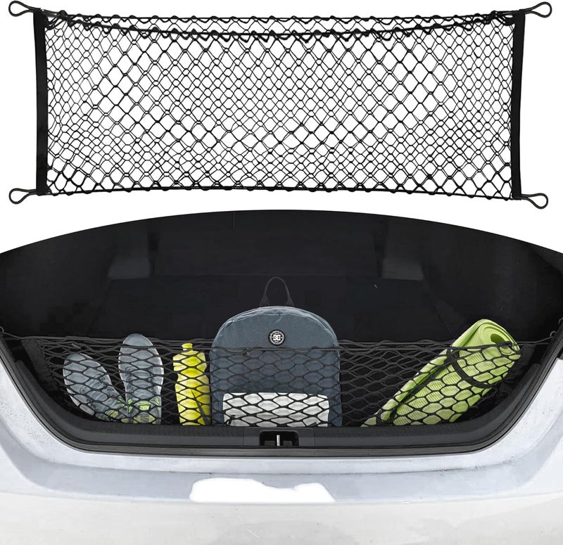 Envelope Style Automotive Elastic Trunk Mesh Cargo Net for Toyota Camry 2018-2024 - Premium Trunk Organizers and Storage - Luggage Net for Sedan - Best Car Organizer for Toyota Camry Hybrid - Image 1