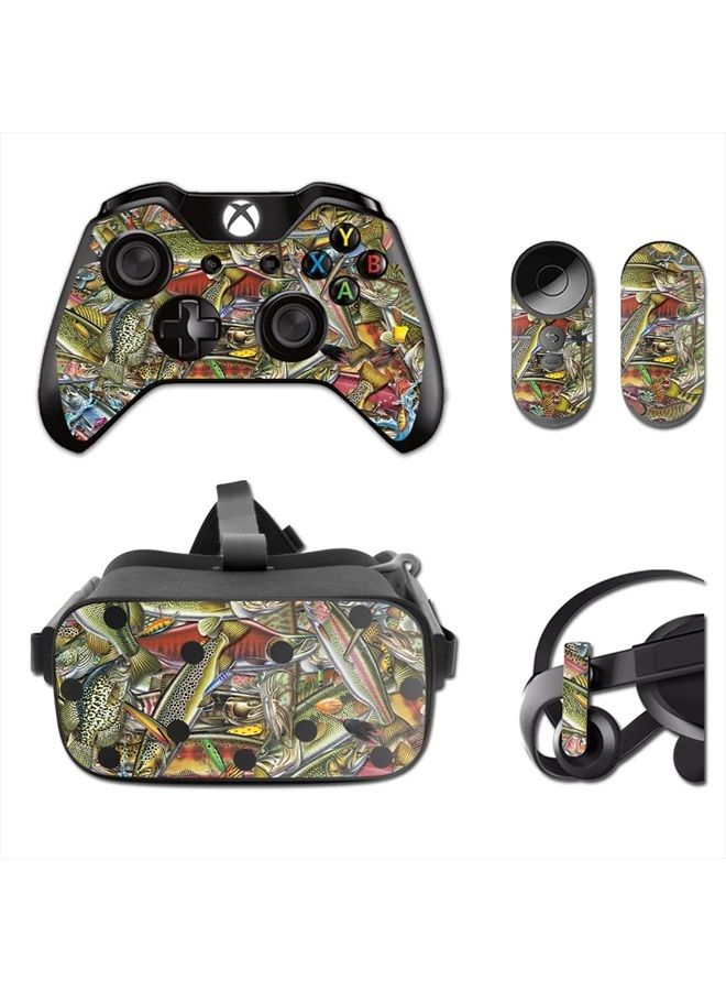 MIGHTY SKINS MightySkins Skin Compatible with Oculus Rift CV1 – Fish Puzzle | Protective, Durable, and Unique Vinyl Decal wrap Cover | Easy to Apply, Remove, and Change Styles | Made in The USA