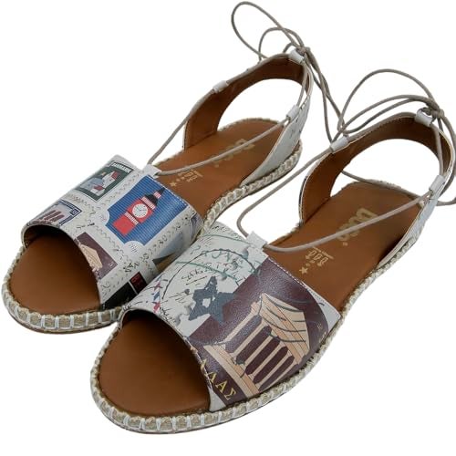 DOGO Gladiator Sandals for Women - Vegan and Handmade Strappy Sandals for Women, Letters from the World Design, Size 7.5 - Image 1