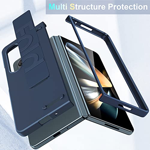 Valente Hard Polycarbonate TPU Case Cover with Wrist Strap for Galaxy Z Fold 4 (Black) - Image 2