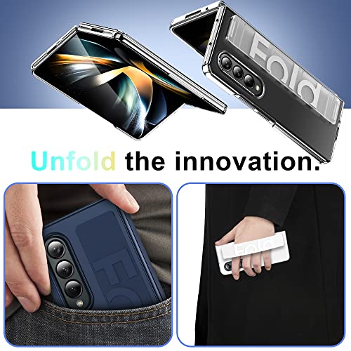 Valente Hard Polycarbonate TPU Case Cover with Wrist Strap for Galaxy Z Fold 4 (Black) - Image 5