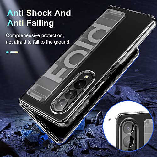 Valente Hard Polycarbonate TPU Case Cover with Wrist Strap for Galaxy Z Fold 4 (Black) - Image 3