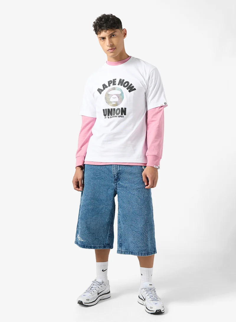 AAPE Moonface logo short sleeve tee