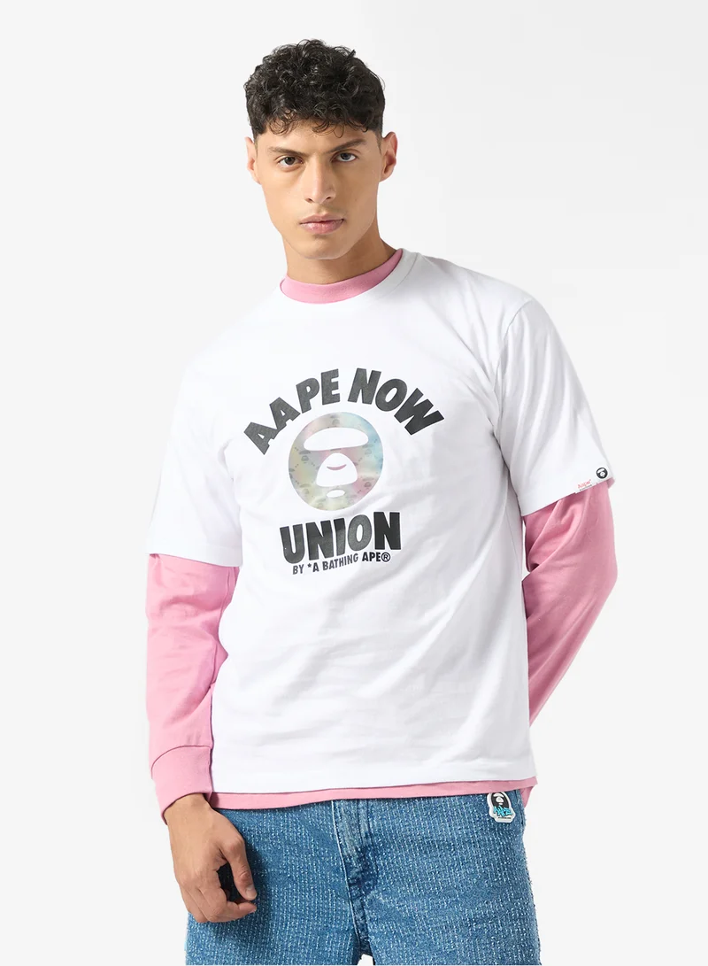 AAPE Moonface logo short sleeve tee
