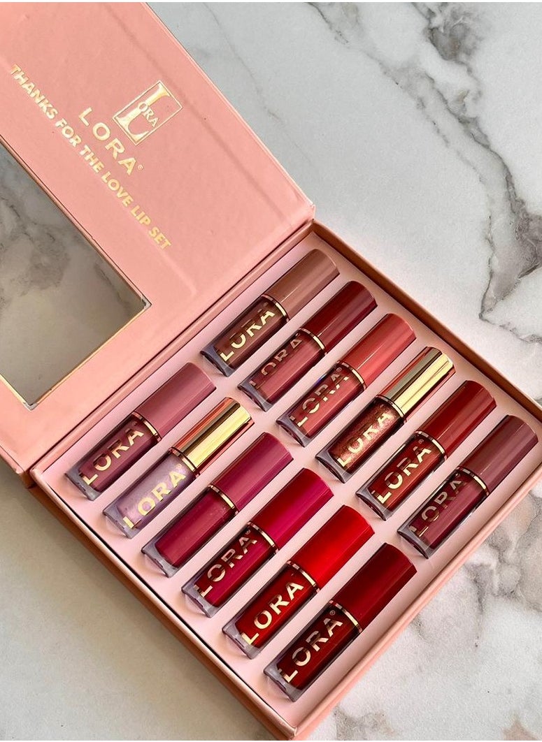 LORA Thanks For The Love Lip Set Net Content 2.5ml x 12Pcs  - Image 2
