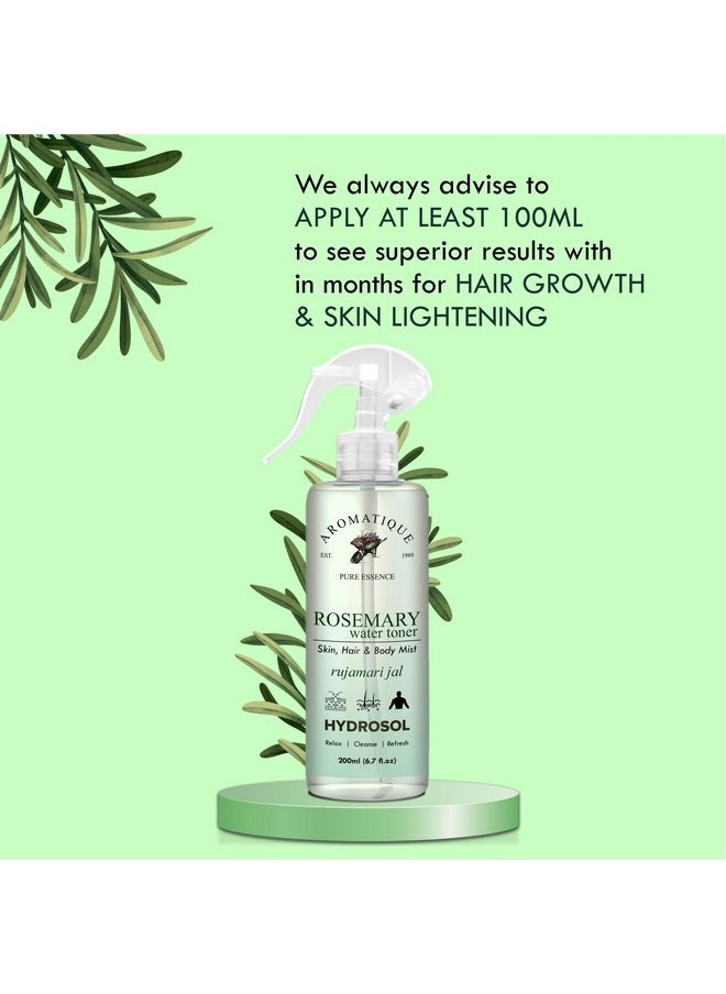 AROMATIQUE Aromatique Rose Mary Water For Hair Growth, Rosemary Hair Mist, Strengthens Hair, Suitable For All Hair Types (Rosemary Water (200ml x 3)  - Image 5