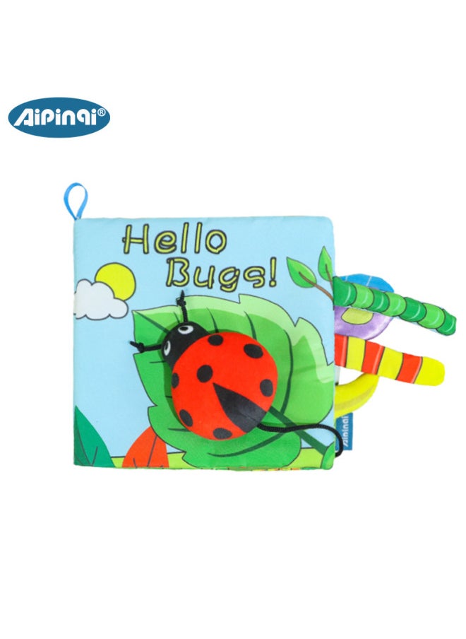 Tear-resistant 3d Cloth Books For Early Education 0-1 Years Old Baby Toys Educational Books For Infants Fabric Babies-Color:Animal Tail Cloth Book-Beetle  - Image 1