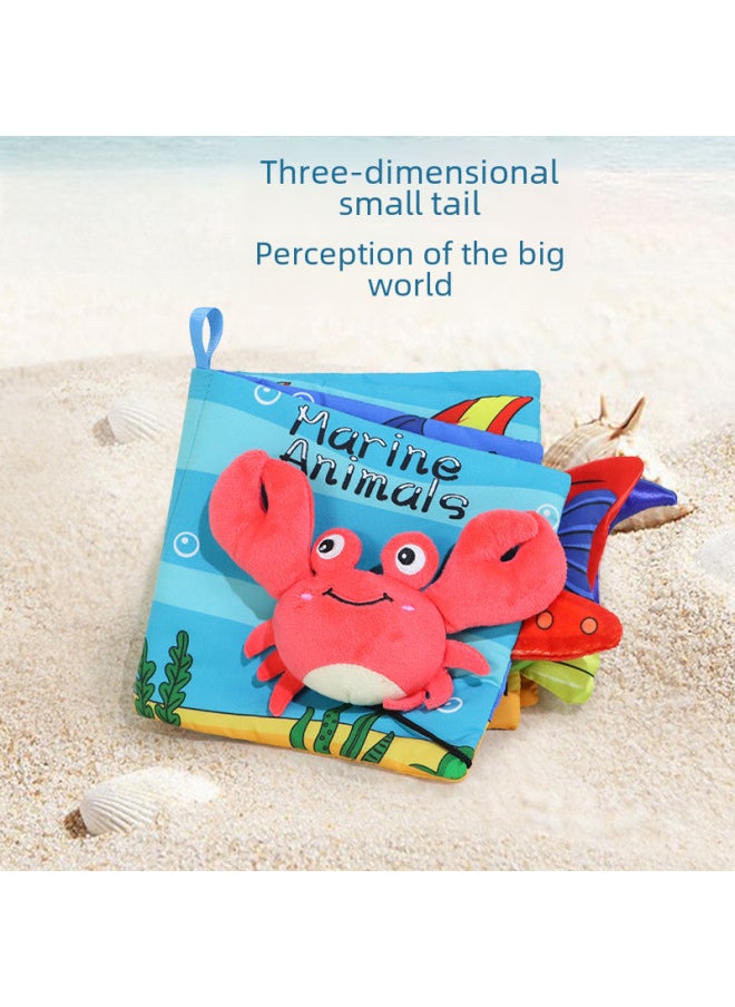 Tear-resistant 3d Cloth Books For Early Education 0-1 Years Old Baby Toys Educational Books For Infants Fabric Babies-Color:Animal Tail Cloth Book-Beetle  - Image 3