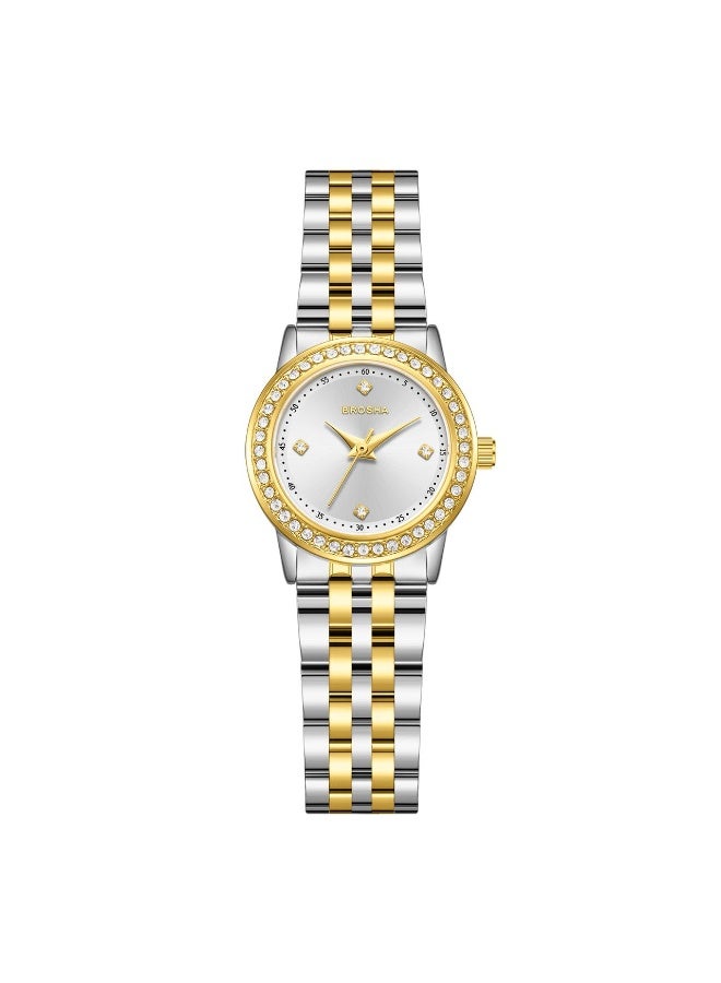 Elegant women's wristwatch from the Brosha brand, water resistant