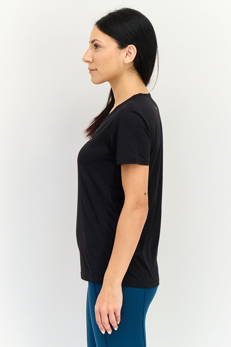 Nike Women Sportswear Fit Short Sleeve Outdoor T Shirt, Black - Image 2