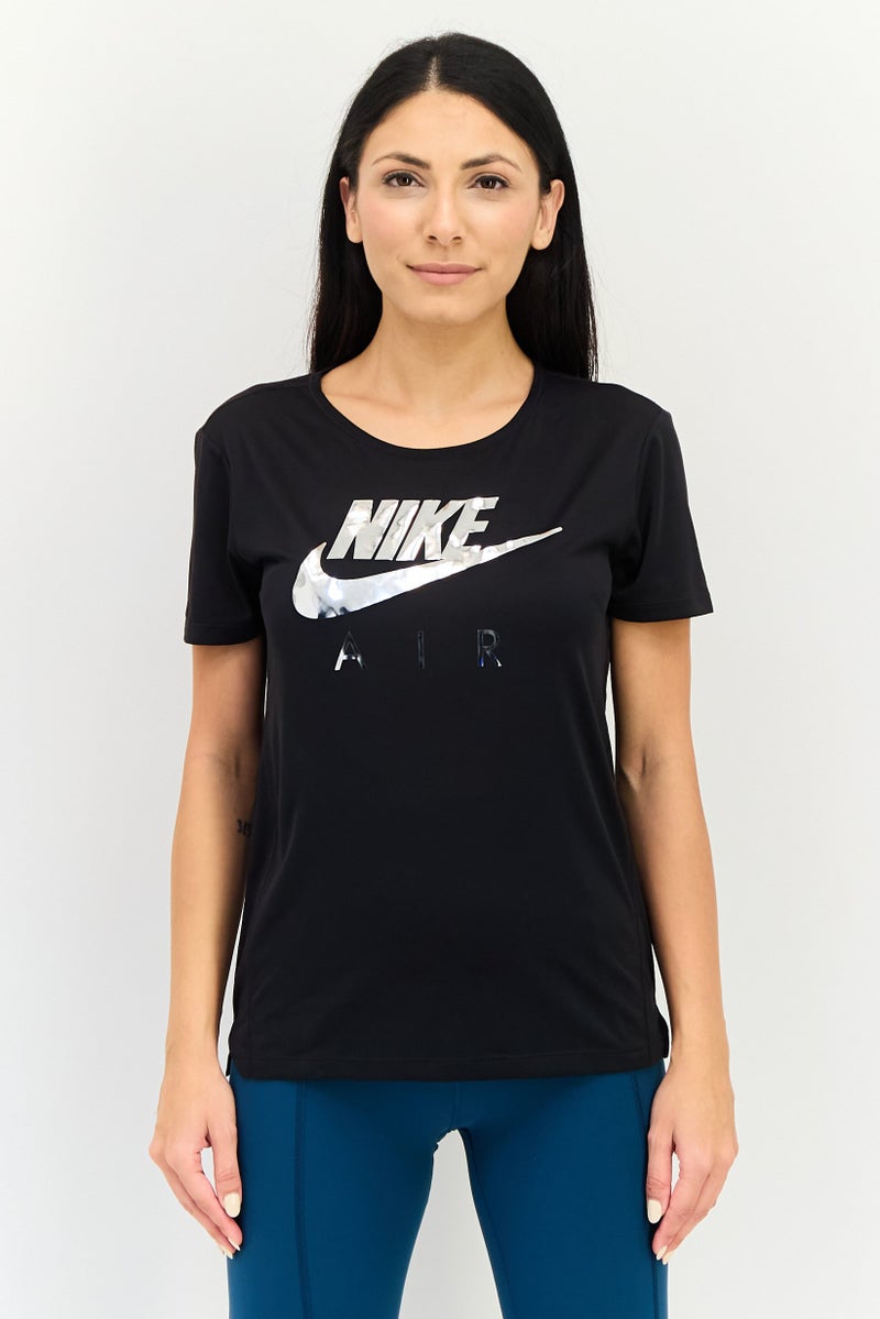Nike Women Sportswear Fit Short Sleeve Outdoor T Shirt, Black - Image 1
