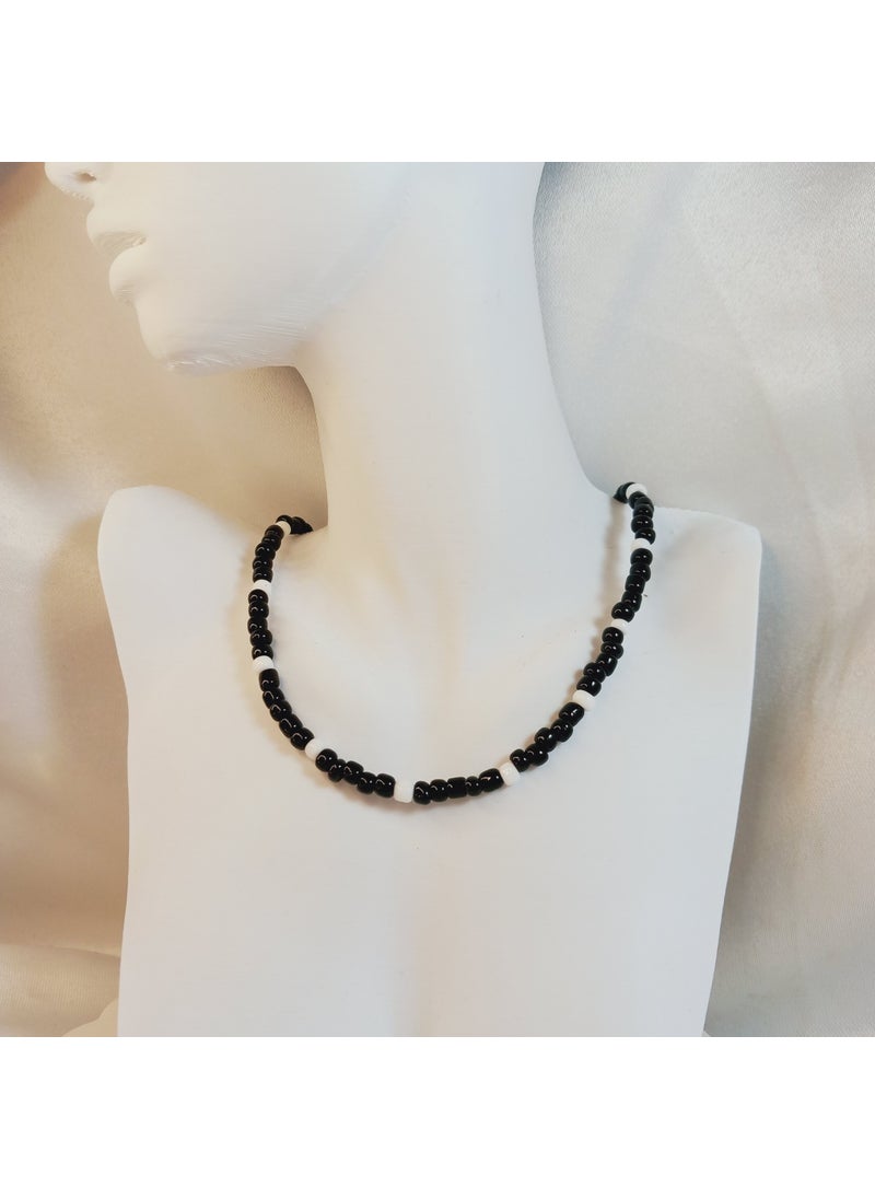 Handmade Black Sand Bead String Necklace - pzsku/ZFB10420DB58831997BD6Z/45/_/1737058648/006ad84e-d7f8-4d0c-8bc7-6c9265c1c98d