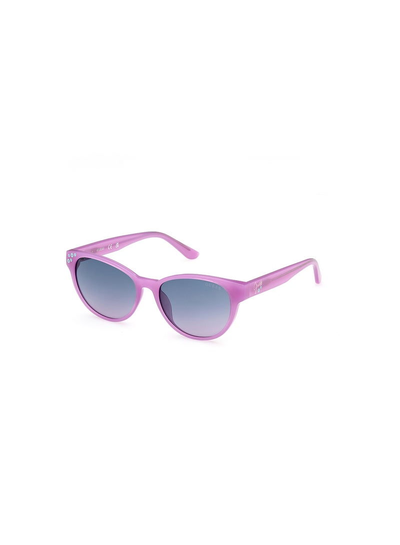 GUESS Girls UV Protection Cat Eye Shape Sunglasses - GU0012881W49 - Lens Size: 49 Mm - Shiny Violet - Image 1
