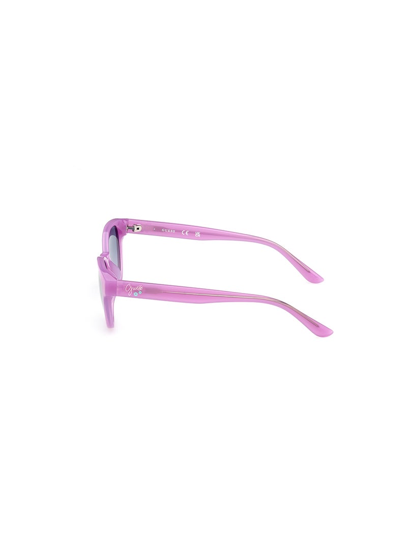 GUESS Girls UV Protection Cat Eye Shape Sunglasses - GU0012881W49 - Lens Size: 49 Mm - Shiny Violet - Image 2