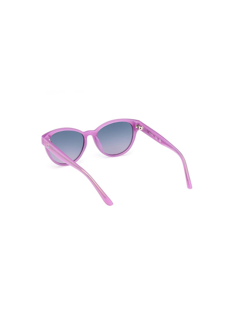 GUESS Girls UV Protection Cat Eye Shape Sunglasses - GU0012881W49 - Lens Size: 49 Mm - Shiny Violet - Image 3