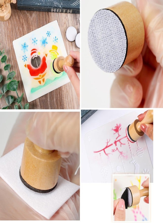 HRJZF 50 Packs Mini Ink Blending Tool Set, 2 Mini Applicator Tools 4pcs Replacement Stickers and 44 Replacement Foam Pads for Scrapbooking Painting Drawing Art SuppliesInk Tools and More HRJZF - Image 5