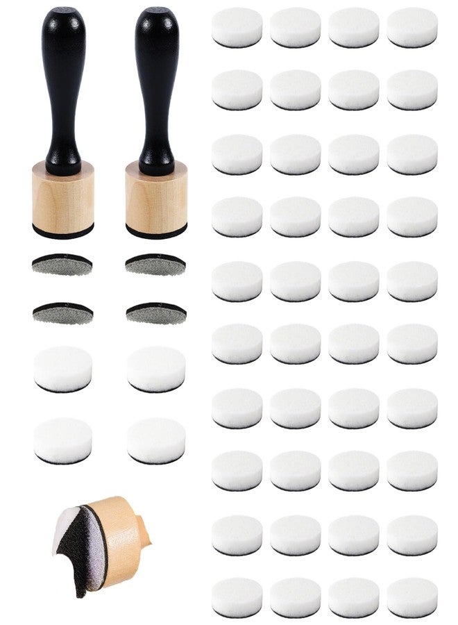 HRJZF 50 Packs Mini Ink Blending Tool Set, 2 Mini Applicator Tools 4pcs Replacement Stickers and 44 Replacement Foam Pads for Scrapbooking Painting Drawing Art SuppliesInk Tools and More HRJZF - Image 1