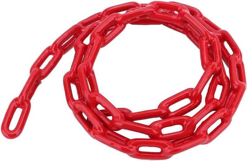 CHARMING TREASURES Heavy Duty Thermoplastic Coated Metal Link Chain for Hammock Swing Seats Indoor Outdoor 2 M Red - Image 1
