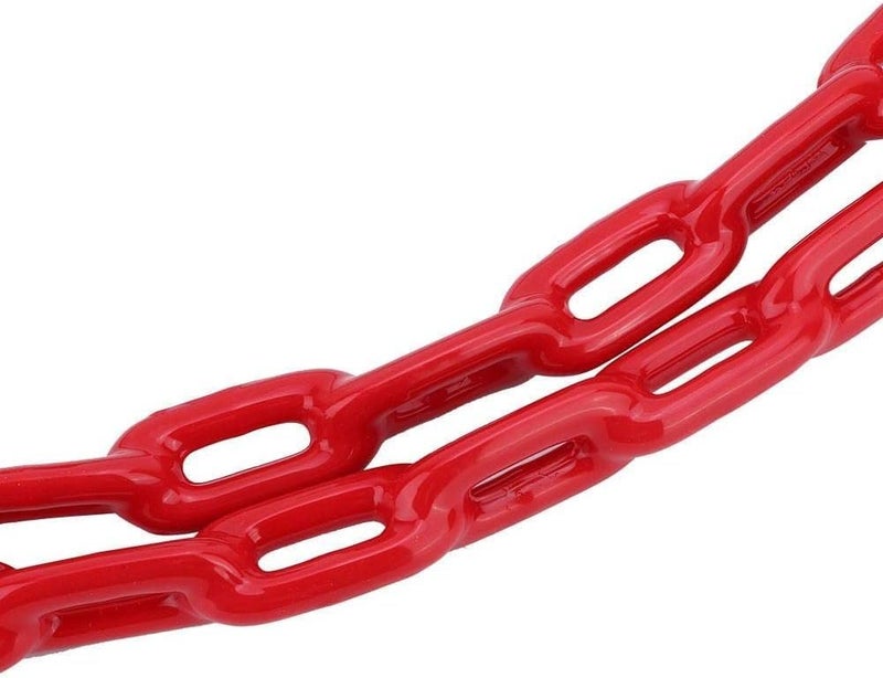CHARMING TREASURES Heavy Duty Thermoplastic Coated Metal Link Chain for Hammock Swing Seats Indoor Outdoor 2 M Red - Image 4