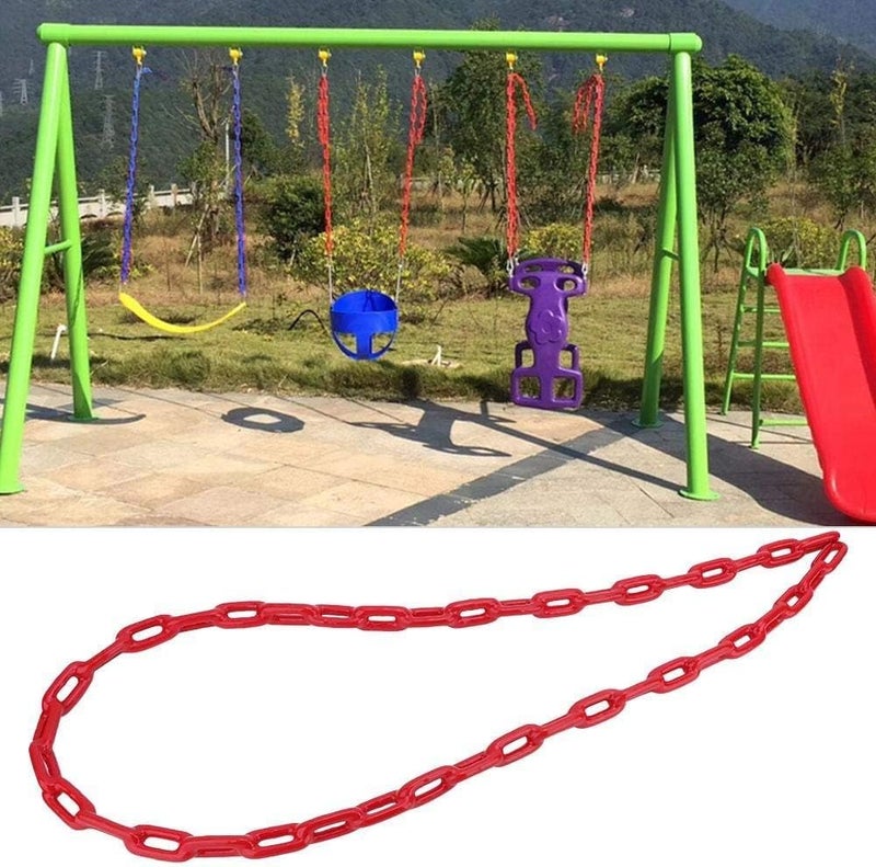 CHARMING TREASURES Heavy Duty Thermoplastic Coated Metal Link Chain for Hammock Swing Seats Indoor Outdoor 2 M Red - Image 5