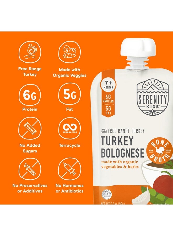 Serenity Kids Bone Broth Puree Made With Organic Veggies | Clean Label Project Purity Award Certified | 3.5 Ounce BPA-Free Pouch | Free Range Turkey Bolognese | 1 Count - Image 5