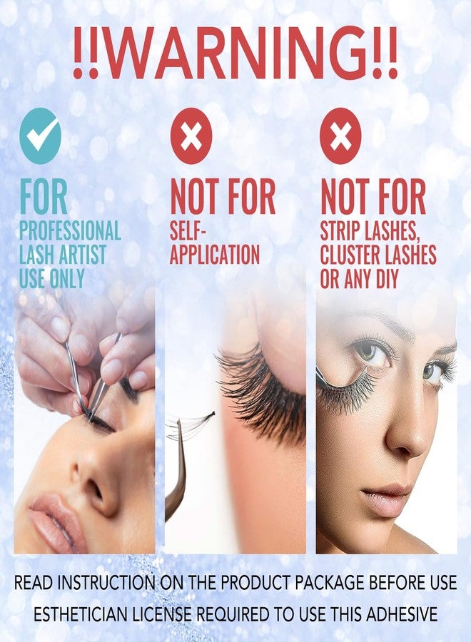 GOLLEEPRO Transparent Eyelash Extension Glue Lash Glue for Eyelash Extensions - (0.17fl.oz / 5ml) 1-2 S Fast Drying/Retention 6 Week/Clear Eyelash Adhesive for Eyelash Extensions Professional Supplies - Image 2