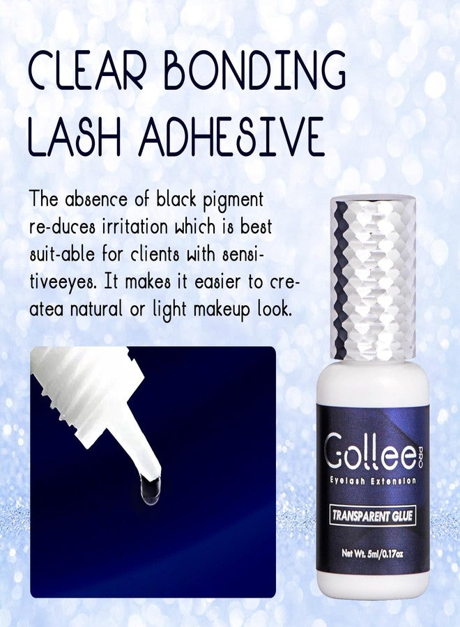 GOLLEEPRO Transparent Eyelash Extension Glue Lash Glue for Eyelash Extensions - (0.17fl.oz / 5ml) 1-2 S Fast Drying/Retention 6 Week/Clear Eyelash Adhesive for Eyelash Extensions Professional Supplies - Image 4