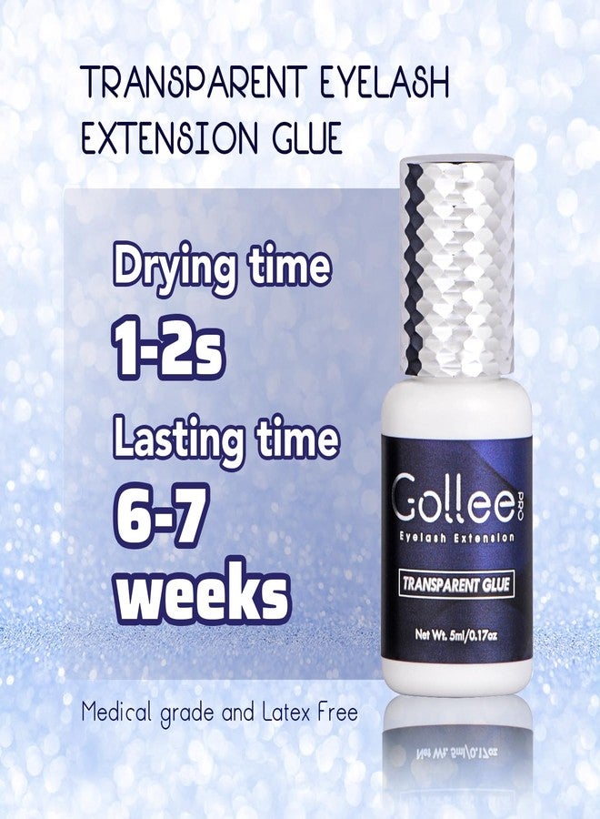 GOLLEEPRO Transparent Eyelash Extension Glue Lash Glue for Eyelash Extensions - (0.17fl.oz / 5ml) 1-2 S Fast Drying/Retention 6 Week/Clear Eyelash Adhesive for Eyelash Extensions Professional Supplies - Image 5