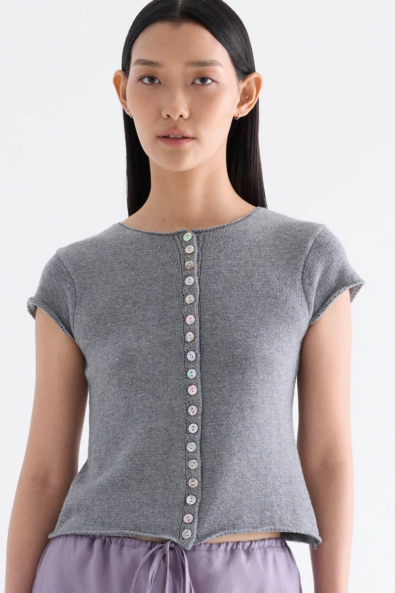 ذا اديتورز ماركت Helyn Button-Down Knit Top