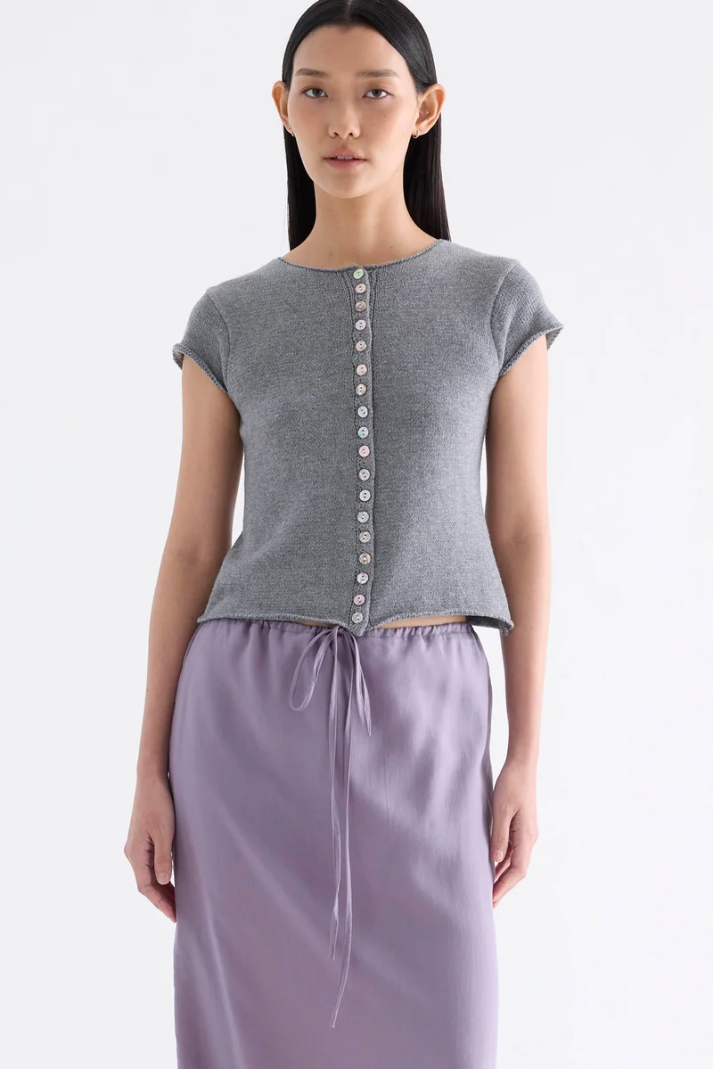 ذا اديتورز ماركت Helyn Button-Down Knit Top