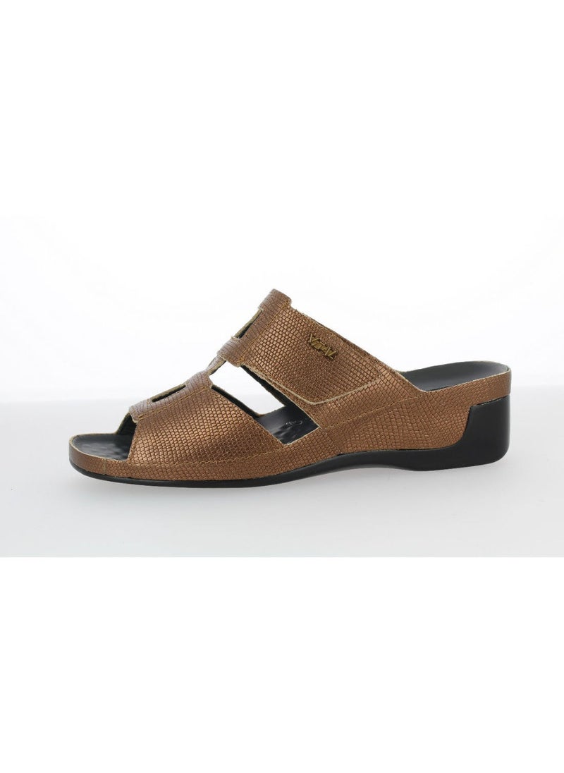 Vital Ladies Wedge Sandals Tina - Lizard 0813AS bronze - Image 2