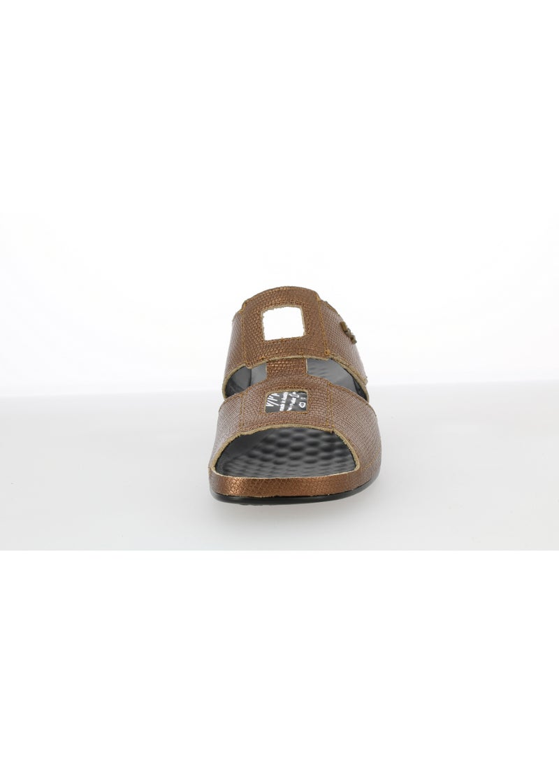 Vital Ladies Wedge Sandals Tina - Lizard 0813AS bronze - Image 5