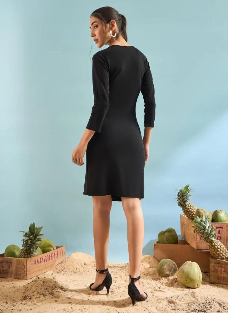 Panit PANIT Valentino Bodycon knee length dress - Black