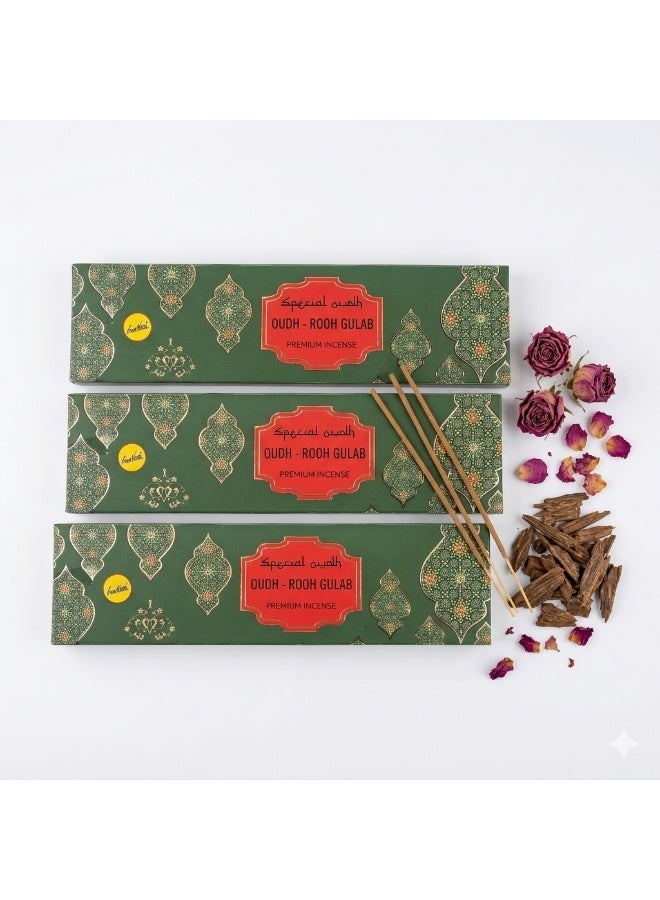 Sree Vani SreeVani Oudh Gulab Incense Sticks – 50g Premium Natural Blend of Rose and Oudh - Image 1