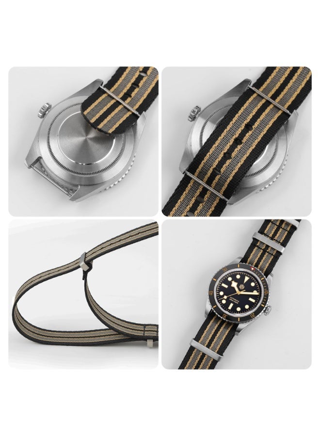 KISSUN Nylon Watch Band 20mm, Multicolor, for Men and Women - Image 5