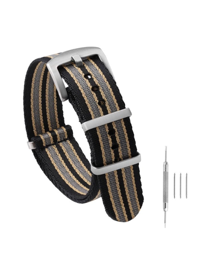 KISSUN Nylon Watch Band 20mm, Multicolor, for Men and Women - Image 1