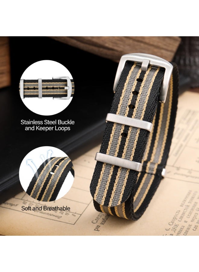 KISSUN Nylon Watch Band 20mm, Multicolor, for Men and Women - Image 4