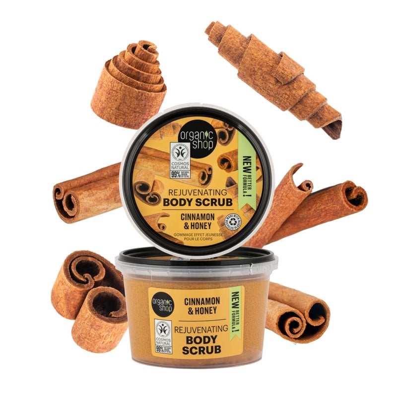 Organic Shop Body Scrub Natural Cinnamon and Honey 250ml - Image 2