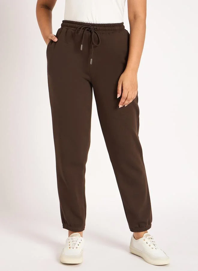 Coffee Brown Fleece Joggers