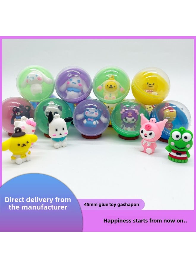 null - 45mm Gashapon One Dollar Two Yuan Gashapon Toy Gashapon Ball Kidsren's Toy Glue Gashapon Kindergarten Gift-Color:45mm Glue Gashapon (without Stickers)-Specifications:Minimum Batch Price Of 1000 Pieces - Image 1