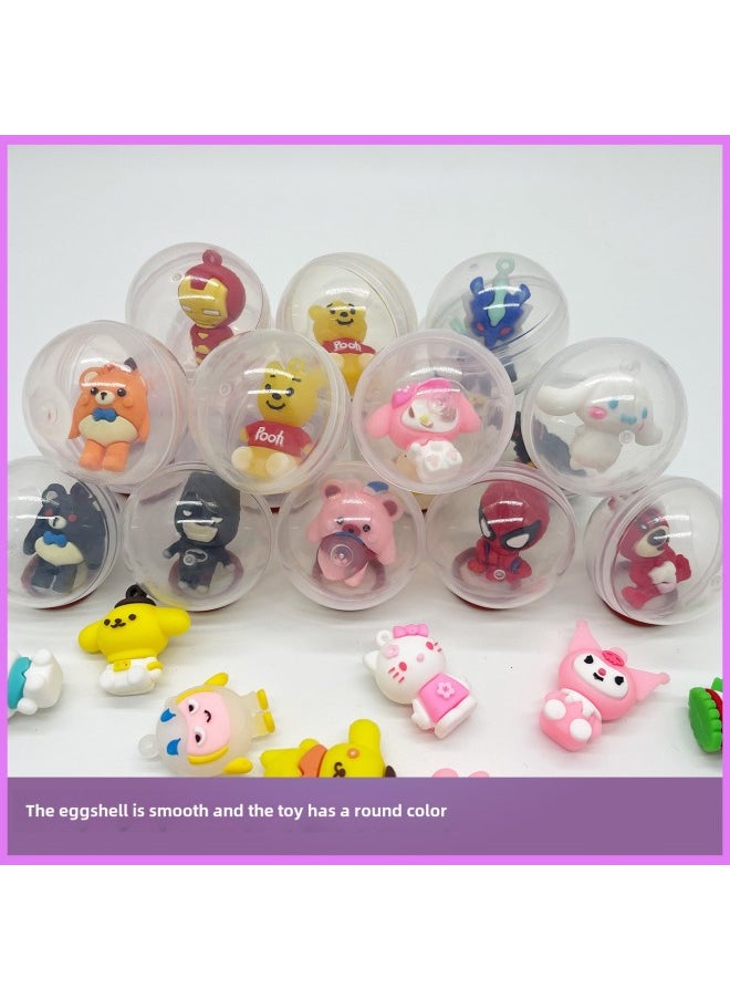 null - 45mm Gashapon One Dollar Two Yuan Gashapon Toy Gashapon Ball Kidsren's Toy Glue Gashapon Kindergarten Gift-Color:45mm Glue Gashapon (without Stickers)-Specifications:Minimum Batch Price Of 1000 Pieces - Image 1