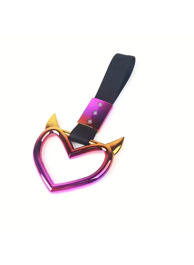 Car Safety Warning Hanging Ring Red Vehicle Rear Bumper Heart Shaped Hand Pull Ring - Image 4